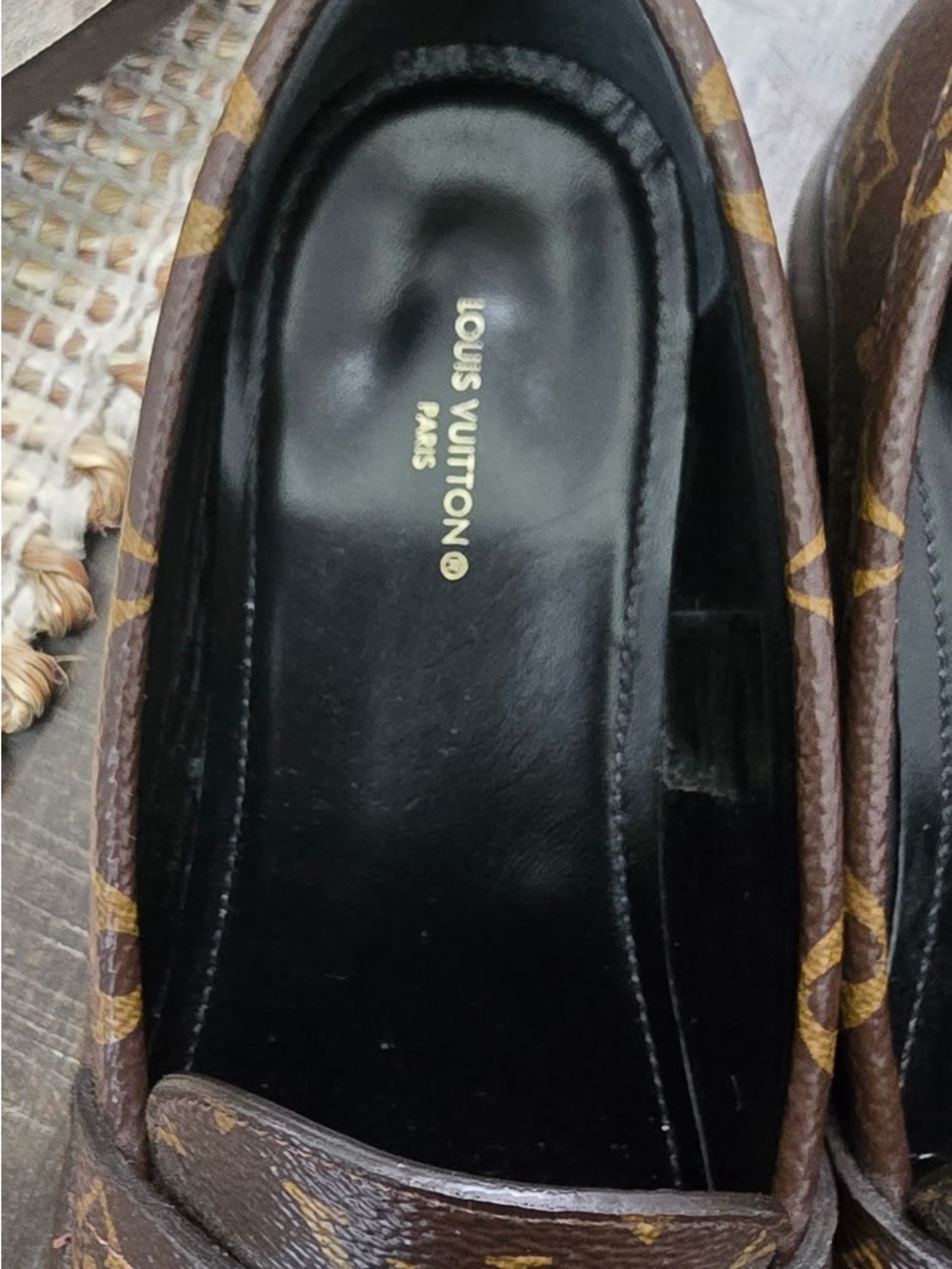Louis Vuitton Brown Monogram Canvas Penny Loafers - Picture 5 of 7